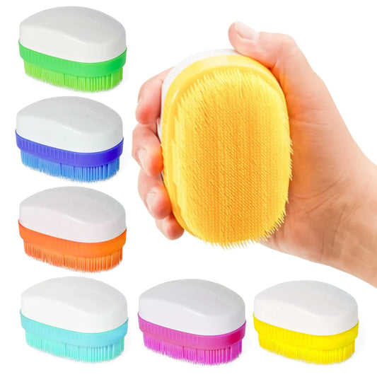 Special Supplies Wilbarger Method Therapy Sensory Brush Set 6-Pack Calming Occupational and Sensory Tools with Deep Pressure Massage Large Oval Handle Soft Bristles Fun Colors