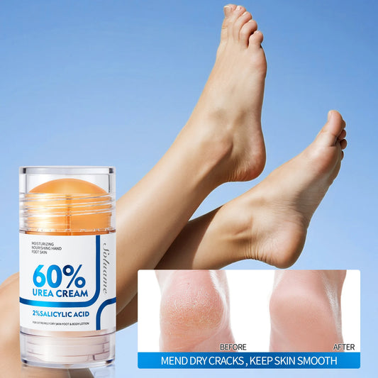 60% Urea Foot Cream Stick with 2% Salicylic Acid, Foot Care Cream Moisturizer for Dry Cracked Feet, Knees, Hands, Moisturizes Skin