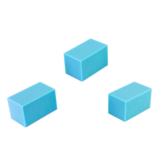 CanDo Hand Therapy Blocks - Blue (Medium) Pack of 3 - Grip Strengthening Foam Hand Exercise Tools for Physical Therapy Arthritis Carpal Tunnel Stress Relief Anxiety