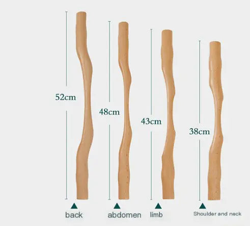 Beech Wood Massage Stick for Full Body Therapy