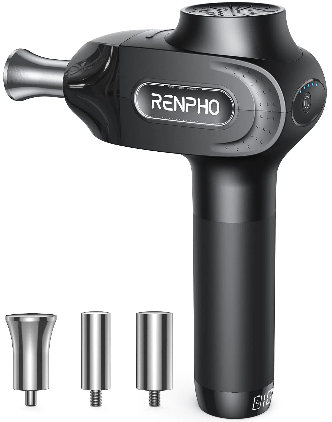 RENPHO Percussion Massage Gun Deep Tissue Gifts for Women Men Mom Dad Muscle Massager Gun for Athletes 5 Speeds Electric Body Massager Gun with Case3 Massage Heads