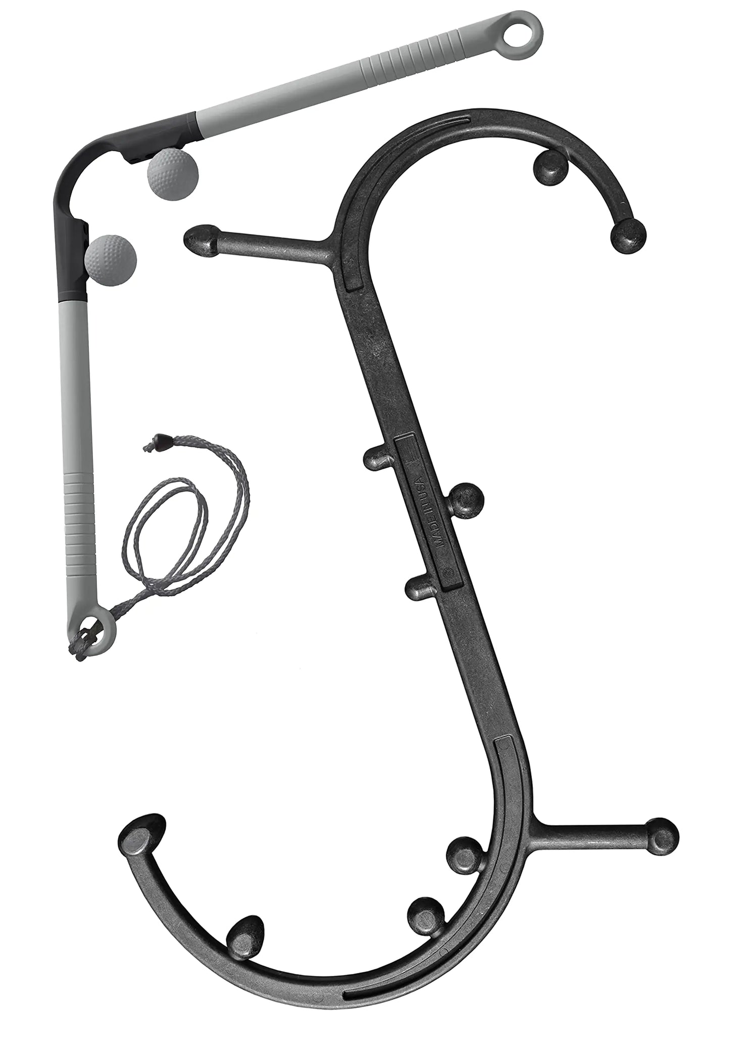 Body Back Buddy Headache Care Bundle: Buddy Classic Black 2.0 and AccuMassage Trigger Point Massage Tools Neck Massager and Back Massagers Massage Cane Muscle Knot Remover (Black)