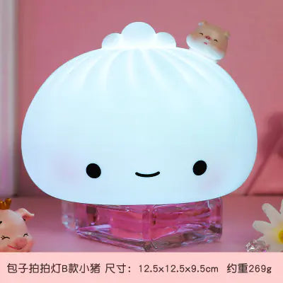 Creative Soft Silicone Baozi Night Light for Kids