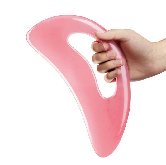 AICNLY Large Gua Sha Massage Tool Lymphatic Drainage Massager Muscle Scraping Massage Tools Body Sculpting Anti Cellulite Tools for Man and Women (Pink)