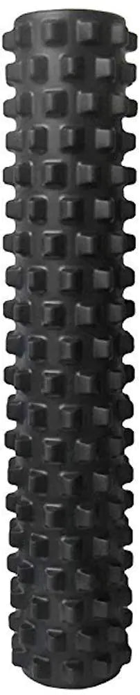RumbleRoller - Extra Firm Textured Muscle Foam Roller Manipulates Soft Tissue Like A Massage Therapist (Black Full Size)