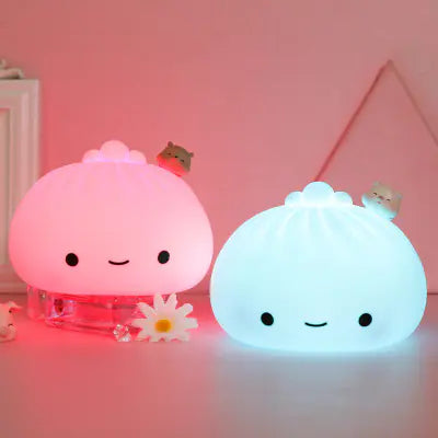 Creative Soft Silicone Baozi Night Light for Kids