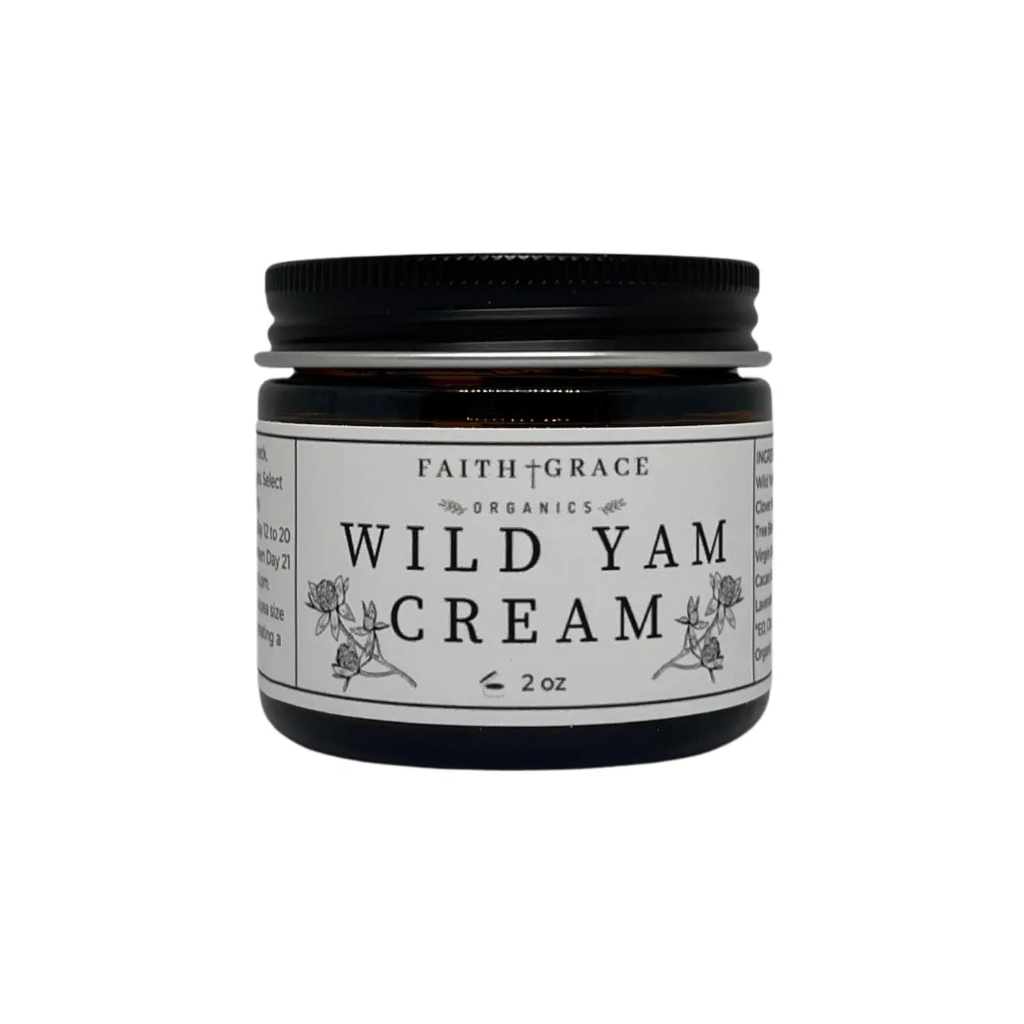 Faith and Grace Organics Organic Enriched Wild Yam Cream All Natural Made in the USA