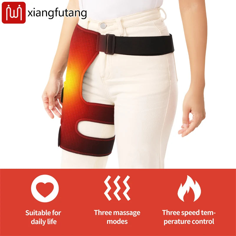 Hip Massager - 3-Gear Heat & Vibration, Relieves Muscle Soreness Pain,Arthritis, Aids Sports Recovery, for Fitness Fans &Seniors