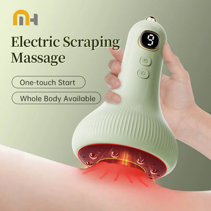 Electric Cupping Massager Vacuum Suction Cup Electric Vacuum Cupping Beauty Health Scraping Infrared Heat Body Slimming Massage