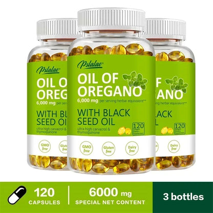 Oregano Oil Softgels - Promotes Digestion and Intestinal Health, Balance Intestinal Flora, Blood Circulation, Immune System