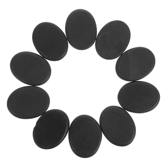 Hemoton Hot Stones for Massage10pcs Massage Energy Stone Hot Massage Stones Set Volcanic Stones Essential Oil Massage StonesHot Rocks Massage Stones for Spa Relaxing Healing