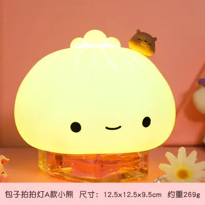 Creative Soft Silicone Baozi Night Light for Kids