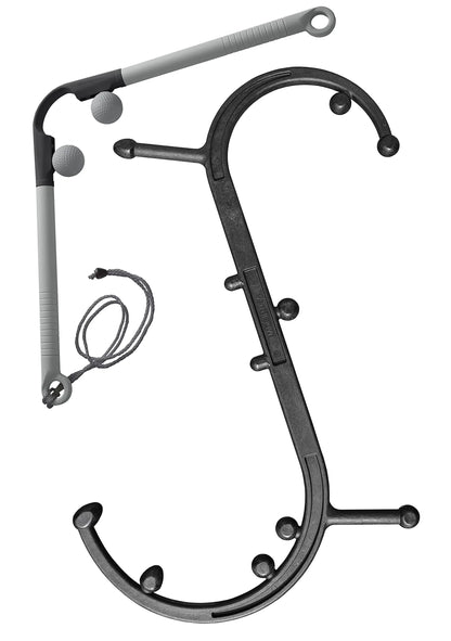Body Back Buddy Headache Care Bundle: Buddy Classic Black 2.0 and AccuMassage Trigger Point Massage Tools Neck Massager and Back Massagers Massage Cane Muscle Knot Remover (Black)