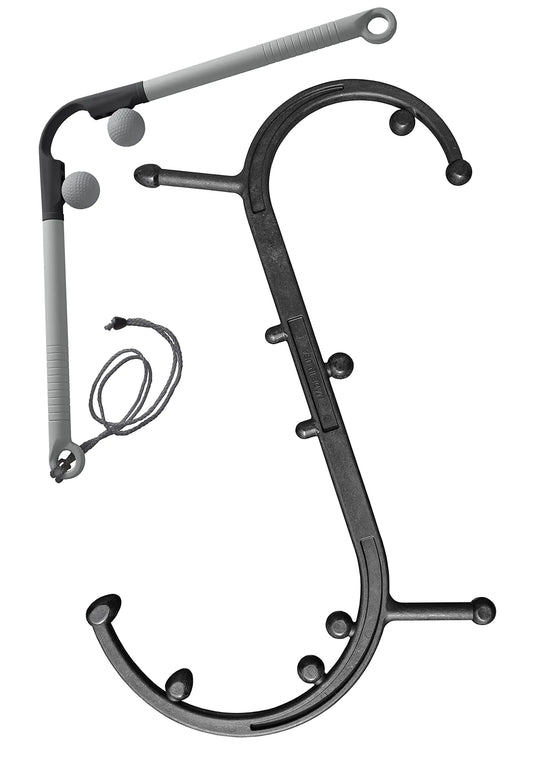 Body Back Buddy Headache Care Bundle: Buddy Classic Black 2.0 and AccuMassage Trigger Point Massage Tools Neck Massager and Back Massagers Massage Cane Muscle Knot Remover (Black)