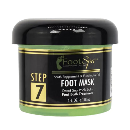 FOOT SPA - Cream Mask for Foot 4 Oz With Peppermint and Eucalyptus Oil - Pedicure Massage for Tired Feet and Body Hydrating Fresh Skin
